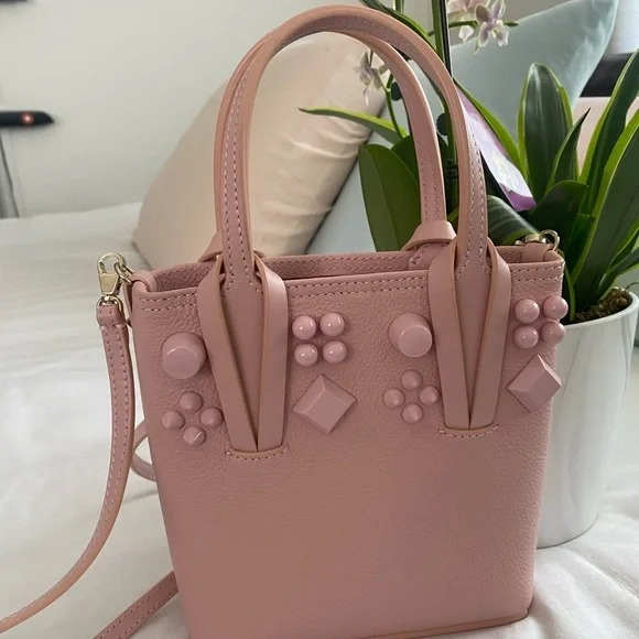 Authentic Christian Louboutin Pink small Bag with Geometric Design - Picture 2 of 7